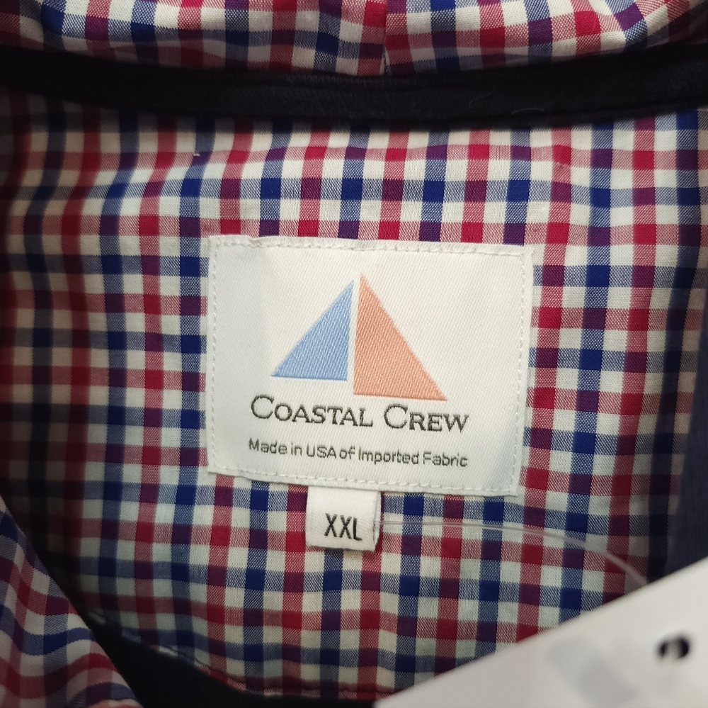 Coastal Crew Mens Hoodie Full Zip Size XXL Blue NEW - Picture 2 of 7